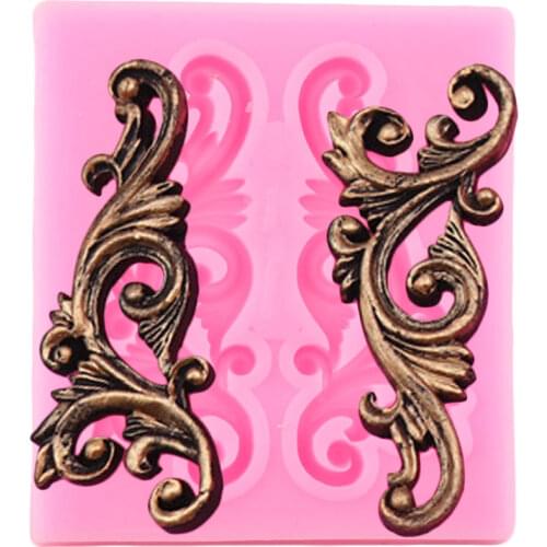 Baroque Relief Cake Border Silicone Molds DIY Cupcake Fondant Cake Decorating Tools Candy Polymer Clay Chocolate Gumpaste Moulds