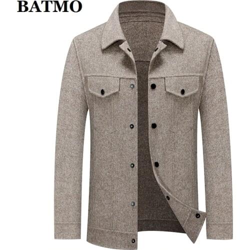 BATMO 2020 new arrival high quality wool casual jackets men,plus-size M-XXXL,A016