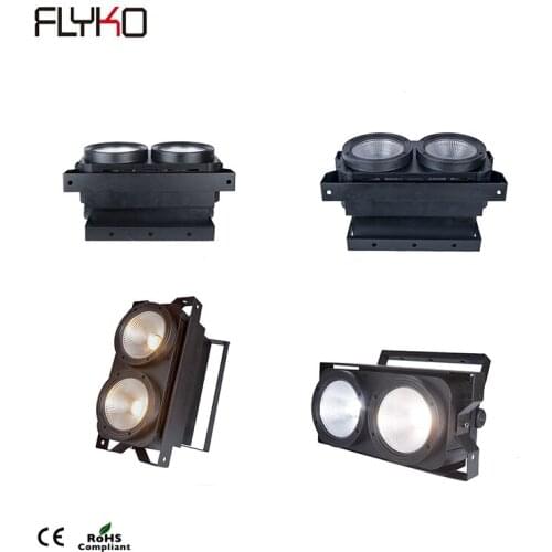 Free shipping 2eyes Cool White and Warm White For Audience Blinders in Dj/Music Led Audience light DMX LED COB 200W