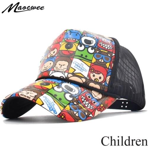 Cute Cartoon Snapback Hat Children Unisex Baby Baseball Cap Girl Boy Cap Hip-hop Caps for Kids Outdoor Sports Summer Sun Hats