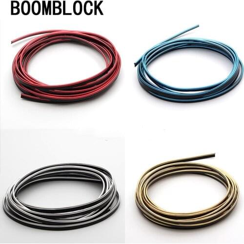 BOOMBLOCK 5m Interior Moulding Stickers For Hyundai Solaris Subaru Volvo Audi Seat Honda Civic Mini Cooper Kia Ceed Accessories