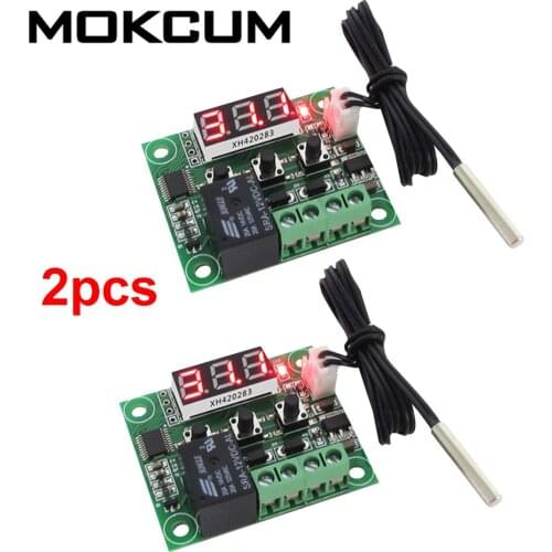 2PCS DC12V Digital Thermostat High Precision Temperature Controller Temperature Control Switch Micro Temperature Control Board