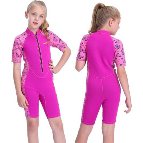 Kids Wetsuits Shorty Youth Wetsuit 2mm Neoprene Swimsuit for Kids Boys Girls Toddler Water Aerobics Swimming Diving Surfing