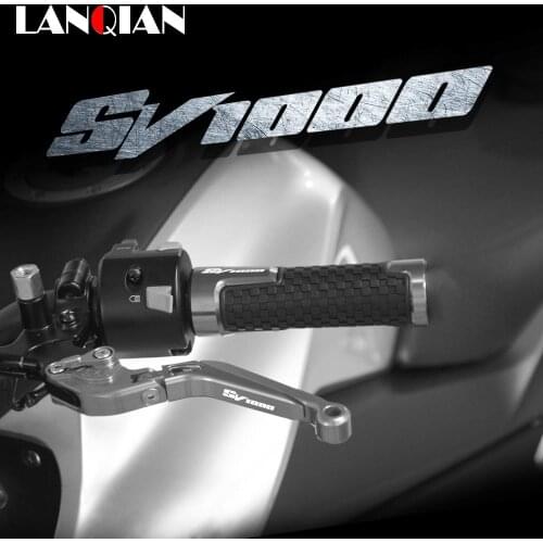 For Suzuki SV1000 S Motorcycle Aluminum Brake Clutch Levers & Handlebar Grips SV 1000 S 2003 2004 2005 2006 2007 Accessories
