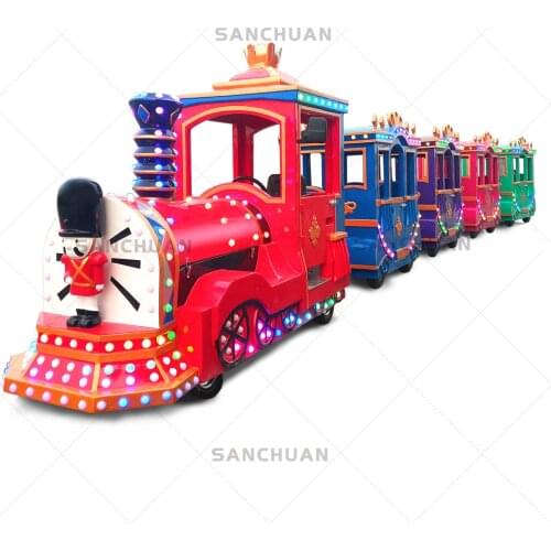 SANCHUAN-Customized 24 Seats Electrical Amusement Park Train Outdoor Vehicle with Green Power