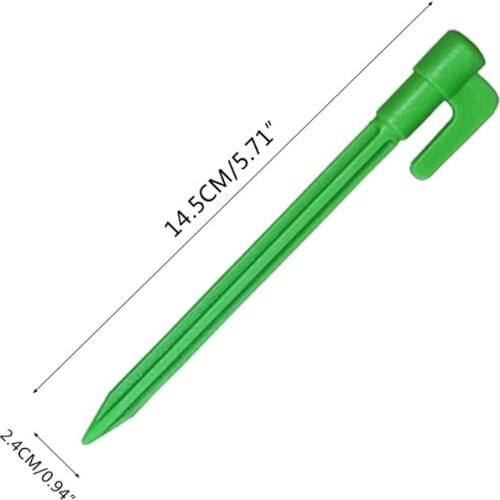 4Pcs Outdoor Camping Tent Nails Universal Plastic Sand Ground Pegs Stakes Pins Spike Hook Awning Tools for Gardening Landing Pad