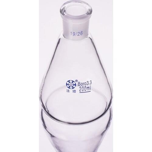 Conical flask with standard ground-in mouth,Capacity 200ml,joint 19/26,Erlenmeyer flask with standard ground mouth