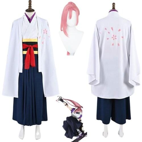 SK8 The InfInIty Cherry Blossom Cosplay Costumes Anime Role Play Top Pants Accessories Wig Synthetic Hair Full Sets Halloween