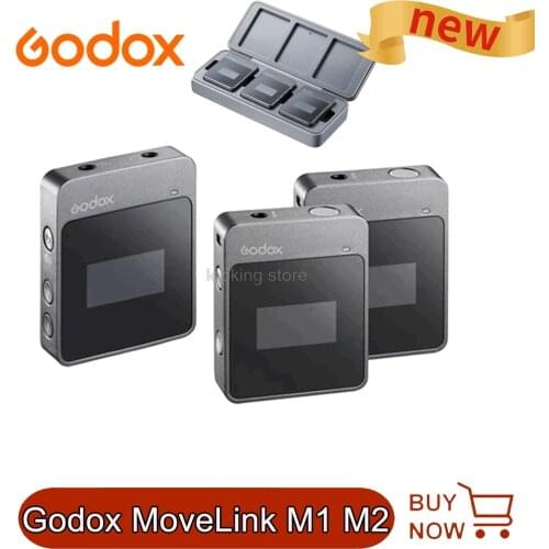 Godox MoveLink 2.5G MoveLink M2 M1 Microphone Mono/Stereo Wireless Lavalier Mic System for Phones DSLR vs Comica SYNCO G1 G2A2