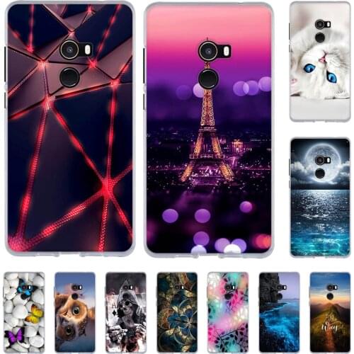 Soft TPU Case For Xiaomi Mi Mix 2 Mix2 / EVO Back Phone Cover For Xiaomi Mi mix 2 mix2 Print Painted Silicone Cases Shells Bags