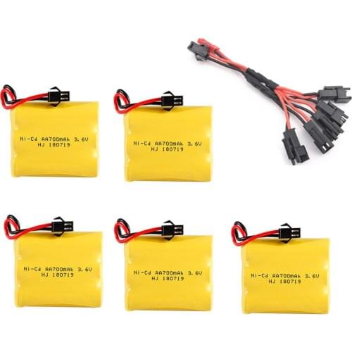 Ni-CD 3.6V 700mah Battery + 3.6v Charger For RC TOYS Cars boats trains gun truck Ni-CD Battery AA 3.6v Rechargeable Battery Pack