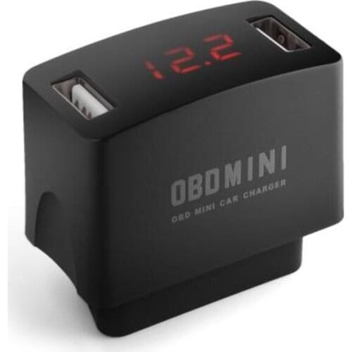 OBD MINI Car Dual USB Charger 12/24V Car Durable ABS Charger Socket