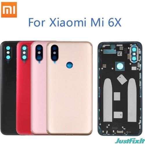 Original Battery Cover For Xiaomi Mi 6X Back glass Cover Back Door Replacement For mi6X Battery Cover Case, Rear Housing Cover