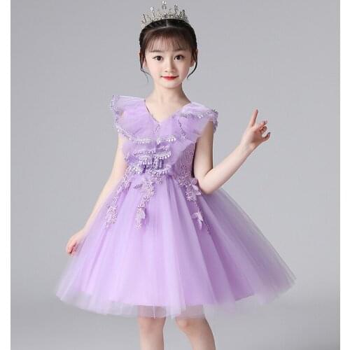 Bridesmaid Dresses 2021 The Dress For Girls Mesh Dress Costume Princess Dress Evening Wedding Dress Vestidos For 4-12 Age