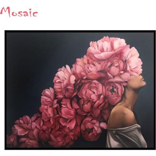 Full Square Drill 5D DIY Diamond Painting rose girl,sale diamond Embroidery Cross Stitch Mosaic wall pictures home Decoration