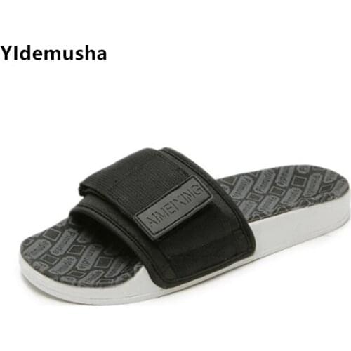 Summer New Black fashion womens flip flops outdoor beach men’s sandals platform Soft comfortable Casual Lovers sandals slippers