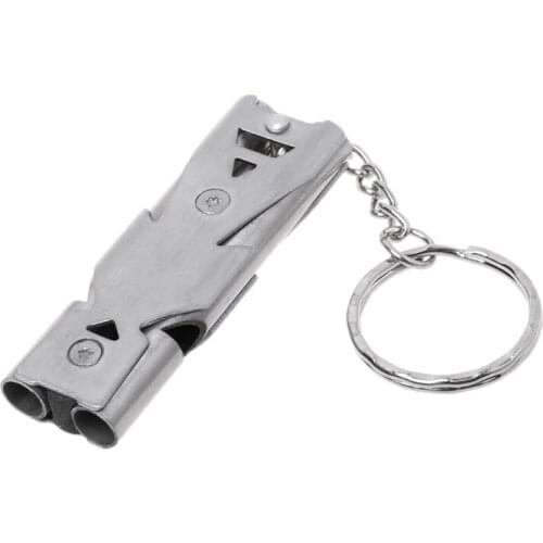 Double Tubes High Decibel Survival Rescue Emergency Whistle Outdoor Accessories U2JB
