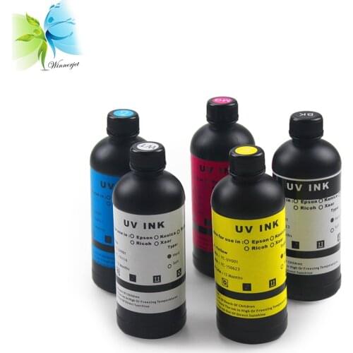 Winnerjet UV Ink for UV LED Flatbed Inkjet Printer for UV Printing Machine Curable Ink for Epson DX5 DX7 Printer Head