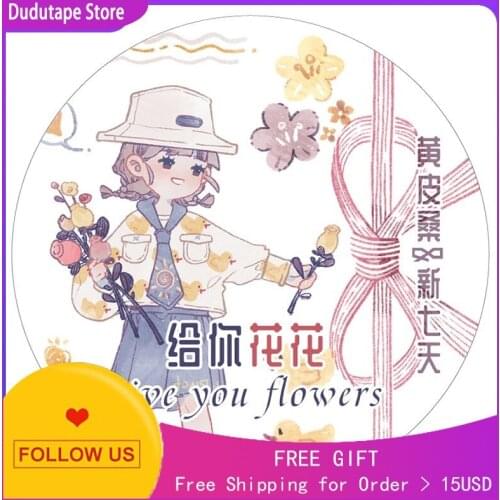 Washi Tape Give You Flower Figure Lovely Sticker Red