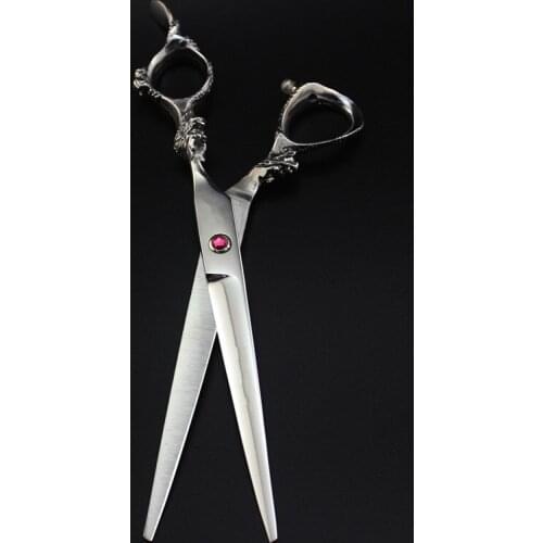 Japan 440c 7 '' Dragon handle Pet dog grooming cut hair scissors cutting shears pet grooming berber makas hairdressing scissors
