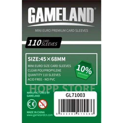 110 Sleeves Board Games 71003(45x68mm) GAMELAND Card Game Sleeve Protector protective clear cards sleeves