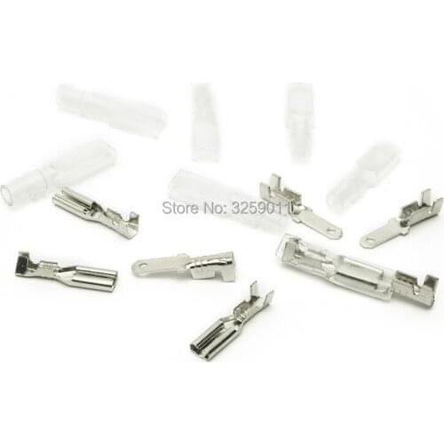 1PCS 2.8mm Brass Boat Car Speaker Circuit Board Connector Plug Spring Tinned Fittings Copper Crimp Terminal With Sheath