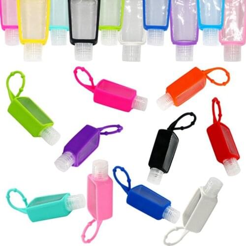 1PCS 30ml Cute Silicone Mini Hand Sanitizer Disposable No Clean Detachable Cover Travel Portable Safe Gel Bottle Random