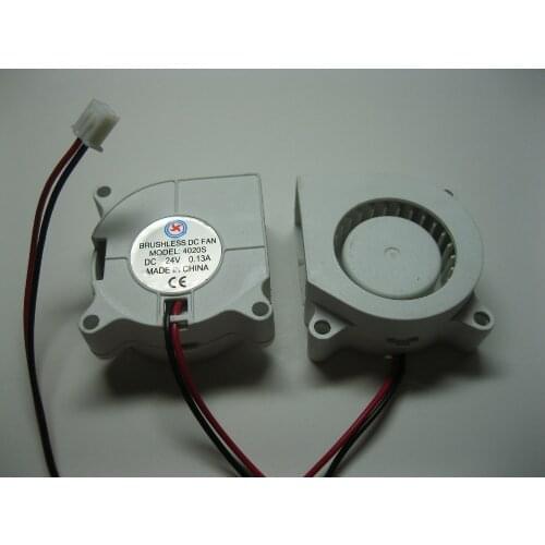 10 pcs Brushless DC Cooling Blower Fan 4020S 24V 2pin White Color
