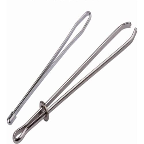 2pcs/set Stainless Steel Cited Clips Elastic Belt Wearing Rope Weaving Tool Bag Wrap Rope Wearing DIY Apparel Sewing Accessories