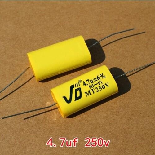 4.7uF 250V Audio Crossover Capacitor Tweeter Speaker Divider Promise capacitance