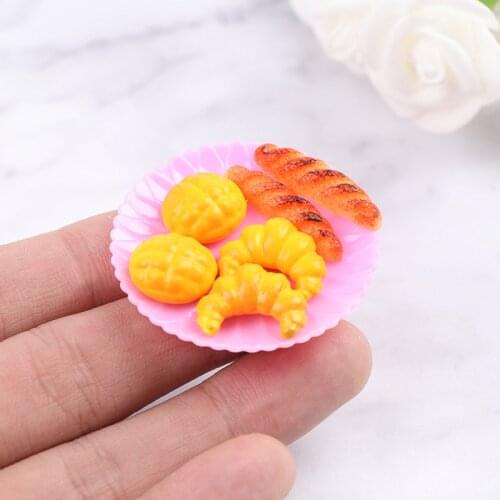 5/6Pcs/Set Dollhouse Doll House Croissant Pineapple Bun Miniature Food Kitchen Toy Breakfast Snack Dessert 1/12 Bread Miniature
