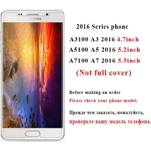 5PCS Screen Protector Protective Film For Samsung Galaxy A3 Core A5 A7 Tempered Glass for A3 A5 A7 2016 2017 Version A8 A9 2018