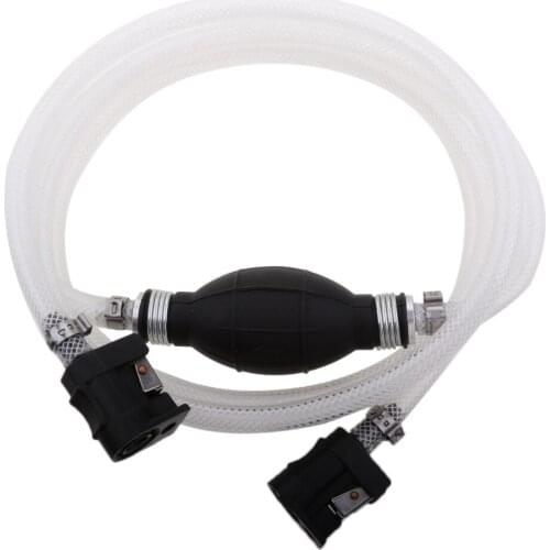 8mm Marine Outboard Motor Fuel Gas Hose Line Assembly with Primer Bulb White