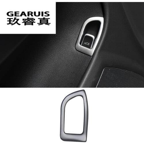 Car styling Trunk Switch Button Decoration Cover Trim Interior Auto accessories stainless steel Sequin for Audi A4 B8 2009-2016