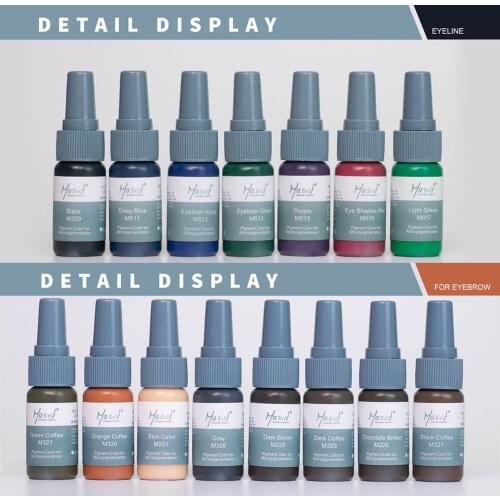Mastor Microblading Tattoo Ink Permanent Makeup Pigment For Eyebrows/Lips/Eyeliner Micropigmentacion