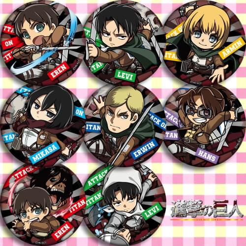 COSSUN Anime Shingeki no Kyojin Attack on Titan Cosplay Badge Cartoon Brooches Pins Collection bags Badges for Backpacks Clothes