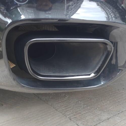For BMW X5 F15 X6 F16 2014-18 stainless steel black tail throat car exhaust pipe cover car sticker (M sports version)