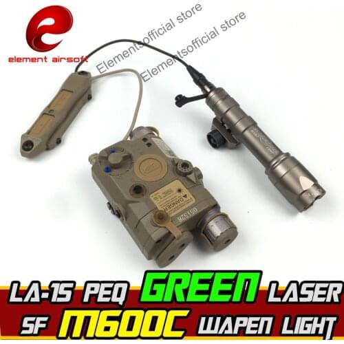 Element Airsoft surefir M600C Weapon Scout light IR PEQ 15 Green Laser Arms Gun Lamp Double Control Switch Tactical Flashlight