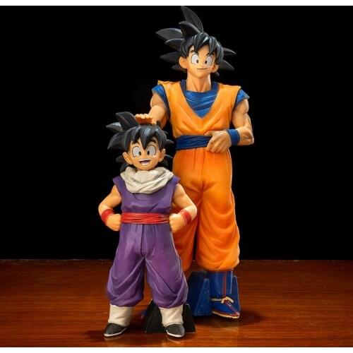 BANDAI Dragon Ball Action Figure Dragon Ball Z Modeling Post Chuan Fu Lu Son Gohan Son Goku Anime Model Decoration Doll Toy