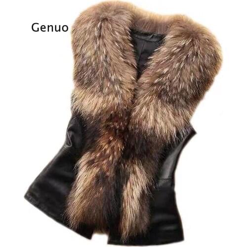 Genuo Women's Leather Vests