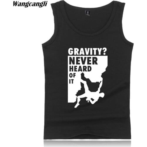 2020 Gravity Never Heard Of It Summer Vest Men Tank Tops Bodybuilding Fitness Casual Sleeveless shirt Tops Plus Size Tank Top