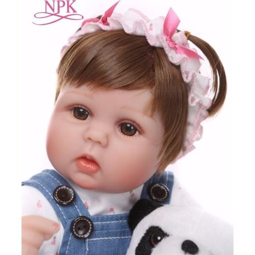 NEW 42CM Baby Reborn Doll 17 Inch Realistic lifelike Newborn Babies Doll Toy For Girls Toddler Blue Eyes Reborn Birthday Present