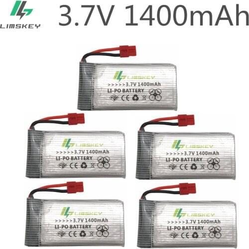 New Version 5PCS 3.7V 1400mAh LiPo Battery for SYMA X5HC X5HW X5UC X5UW battery Drone 3.7 V 1400 mah Lipo