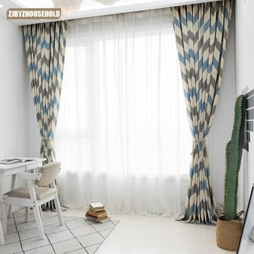 Modern and Simple New Polyester-cotton Printed Fabric Curtains Fabric for Living Room Curtains for Bedroom