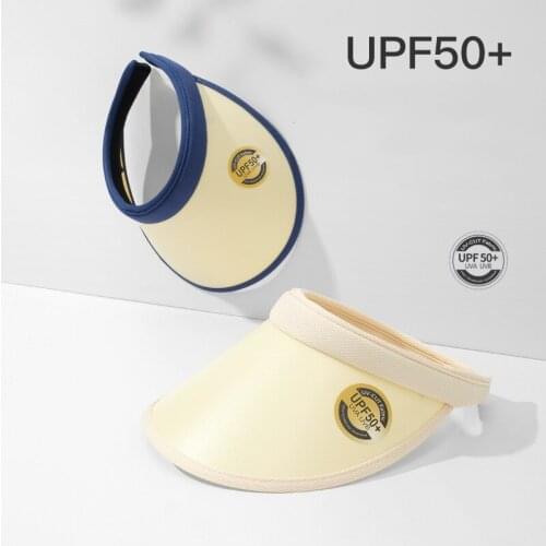 Fashion Sunscreen Shell Hat Women Simple Shell Empty Top Hat Big Brim Sun Hat Female Sun Protection Hats Sun-proof Cap Hair Band