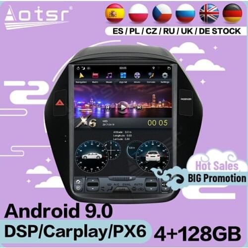 128G Tesla Screen Multimedia Stereo Android Player For Hyundai ix35 2009 2010 2011 2012 2013 2014 2015 2016 GPS Radio Head Unit