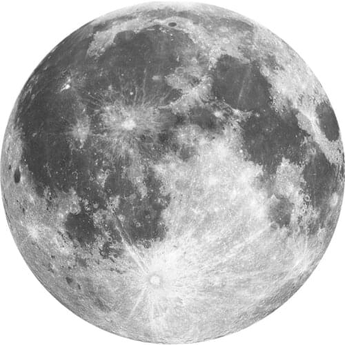 Three-dimensional moon round self-adhesive tile stickers decorative waterproof non-slip floor stickers