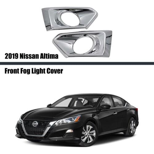For Nissan Altima 2019 2020 Front Fog Light Cover Head FogLight Lamp Frame Sequin Panel Trims ABS Chrome Sticker Car Accessories