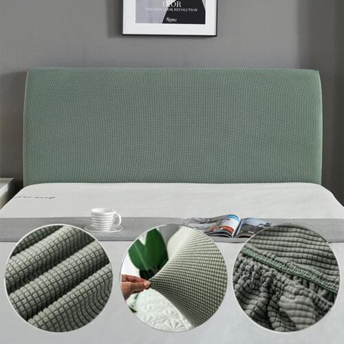All Inclusive Headboard Cover Thick Polar Fleece Bed Head Cover Solid Bedhead Cover Elastic Bed Back Protector Bedside Cover