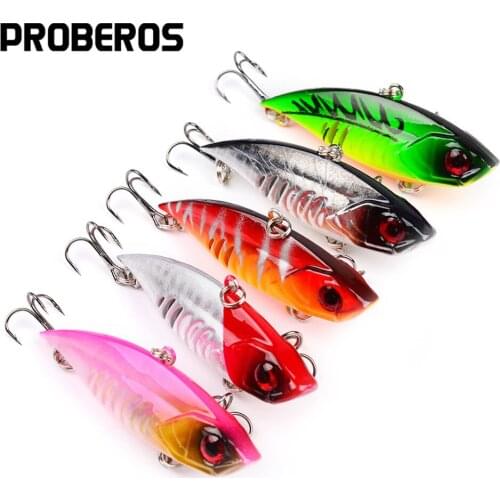 5Pcs/Lot VIB Pencil Fishing Lures 6.5cm 11g Diving Sea Artificial Wobbler Crankbait 8# BKB Hook Trout Bass Tackle Peche Pesca